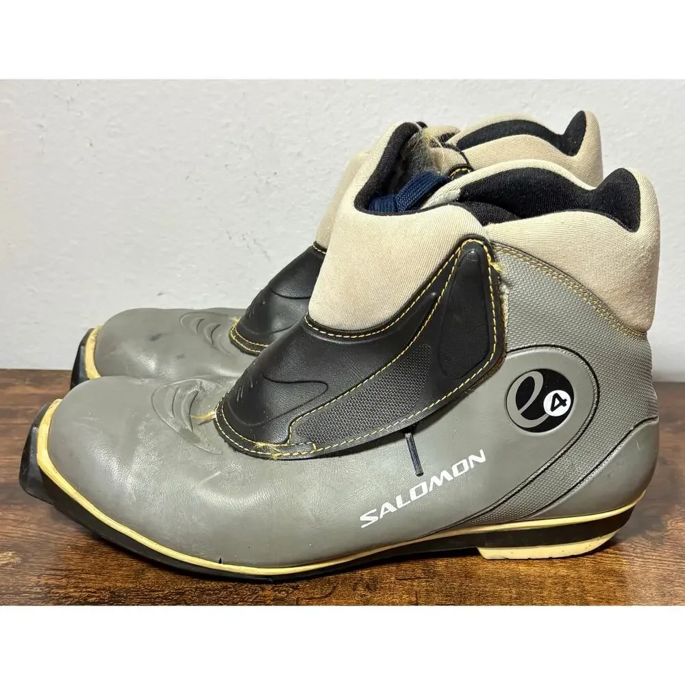 SALOMON E4 Cross Country Ski Boots (Size EU38 US 7.5) Profil Gray Sz 11.5